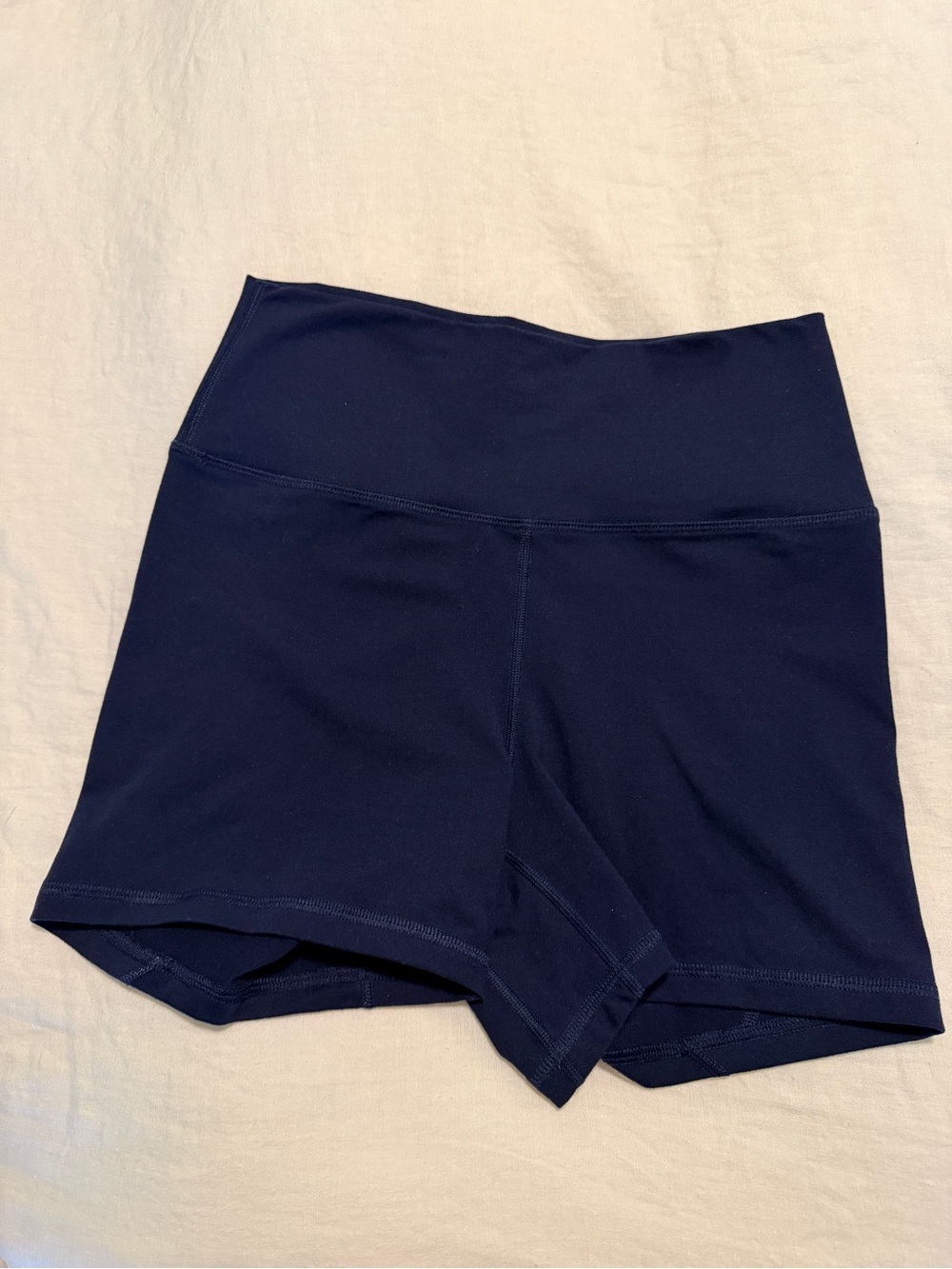 Fleo Navy High-Waist Bike Shorts